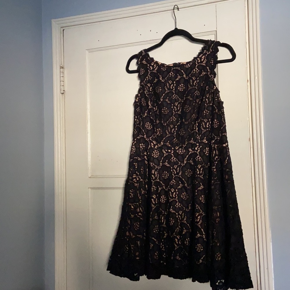 City Studio Junior’s Lace Fit & Flare Dress. - Picture 3 of 7